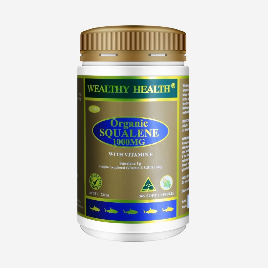 Organic Squalene 1000mg with Vitamin E image 1